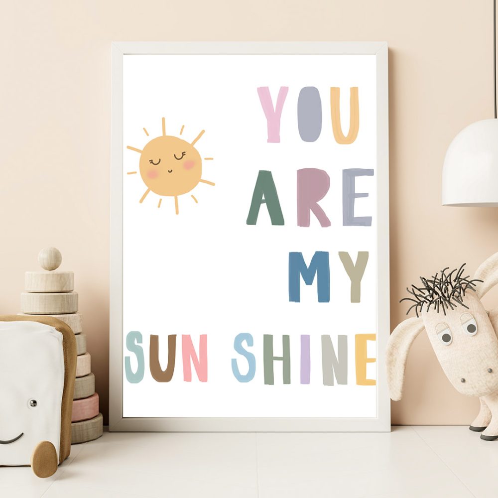 nursery wall art sunshine 1