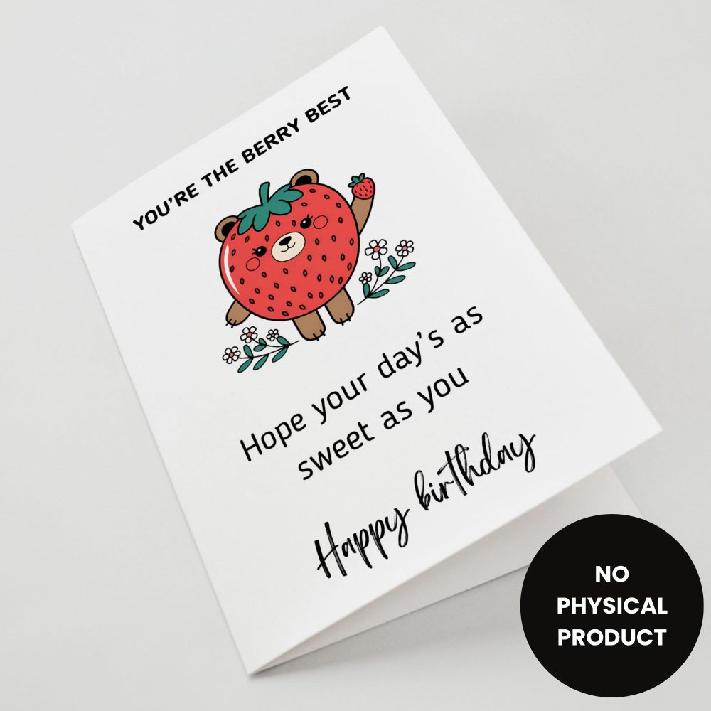 Printable Funny Birthday Cards - Berry Best - Image 3
