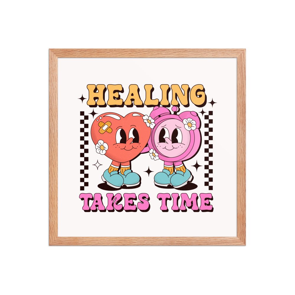 Framed Mental Health Poster - Healing Takes Time - Image 6