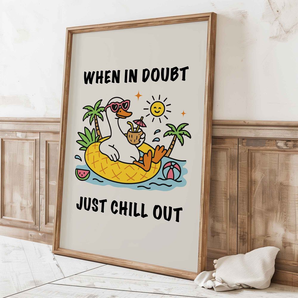 Framed Inspirational Quotes Poster - Just Chill Out - Image 4