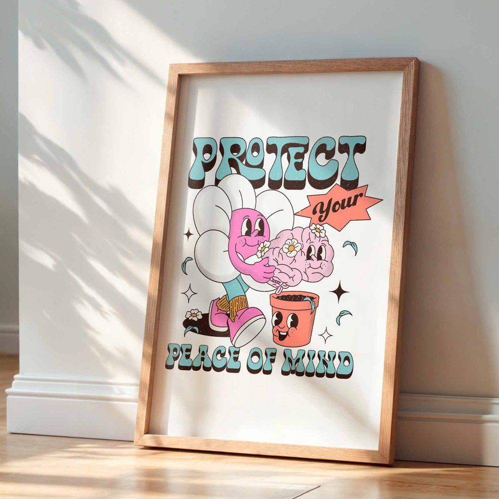 Framed Mental Health Poster - Peace of Mind - Image 4