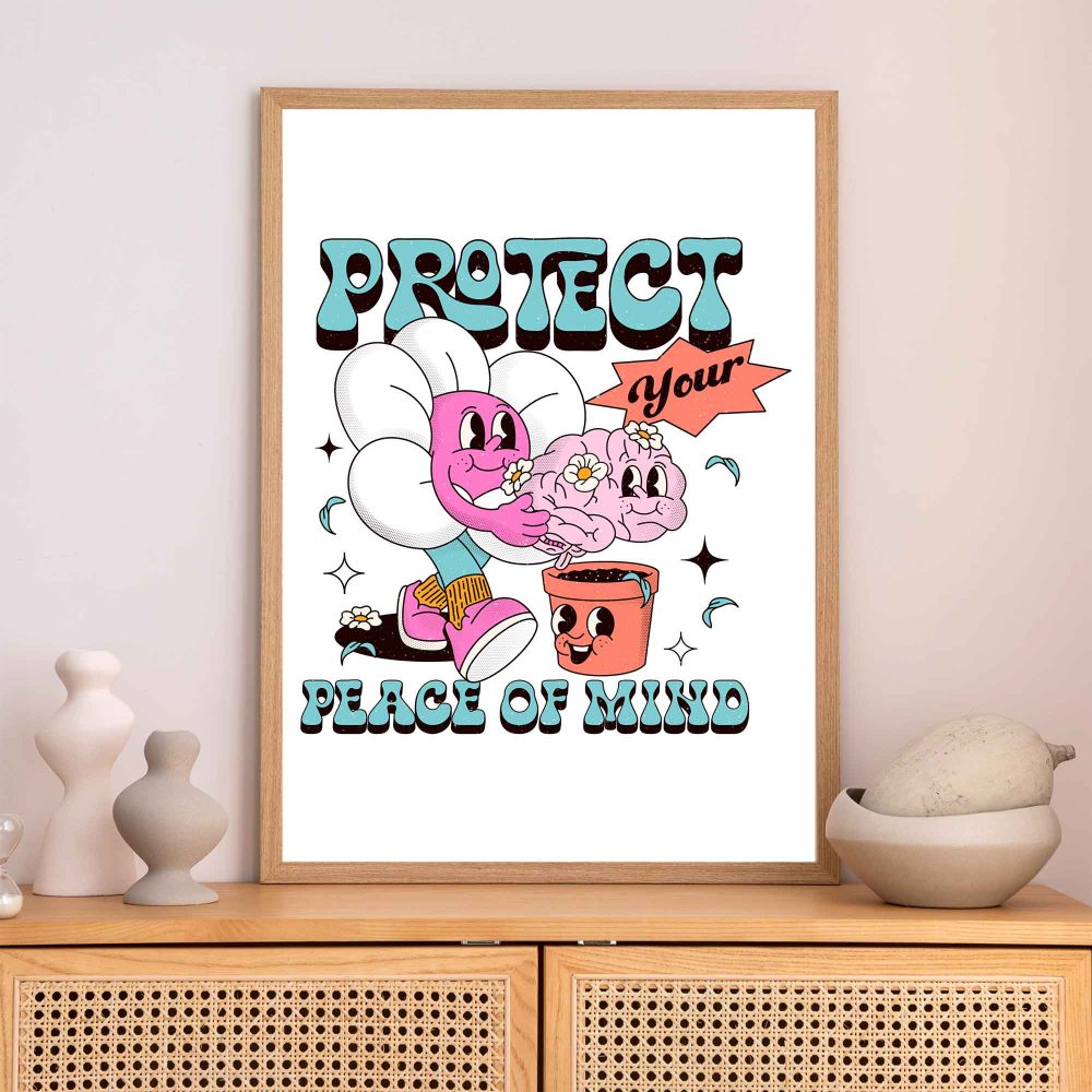 Framed Mental Health Poster - Peace of Mind - Image 3