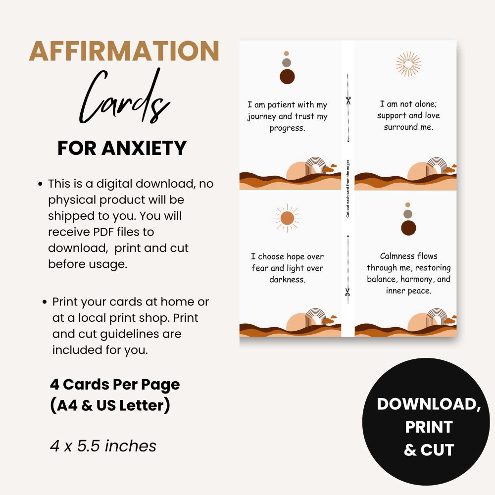 Printable Anxiety Affirmation Cards - Image 4