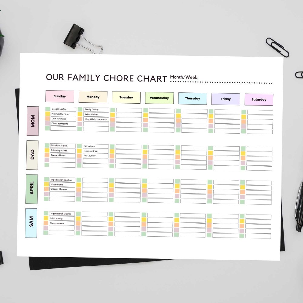 family chore chart
