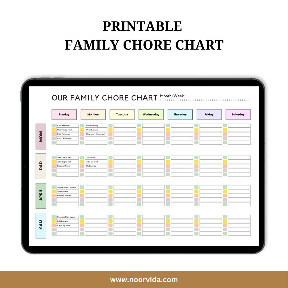 digital chore chart