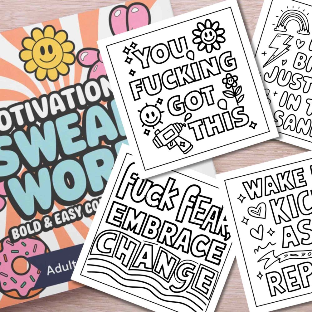 motivational swear word coloring book